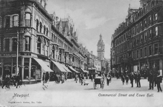 Commercial St & town hall Newport